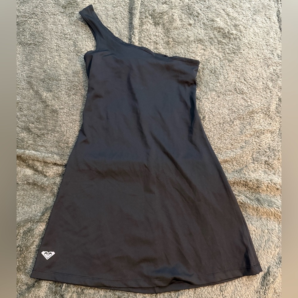 Roxy Black One-Shoulder Active Dress Size S